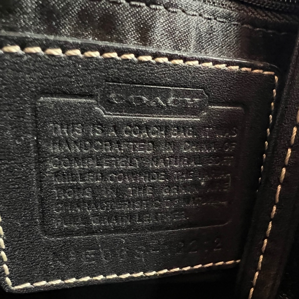 Coach Hamptons Black Pebbled Leather Horsebit Satchel Style 10212 - Picture 14 of 15